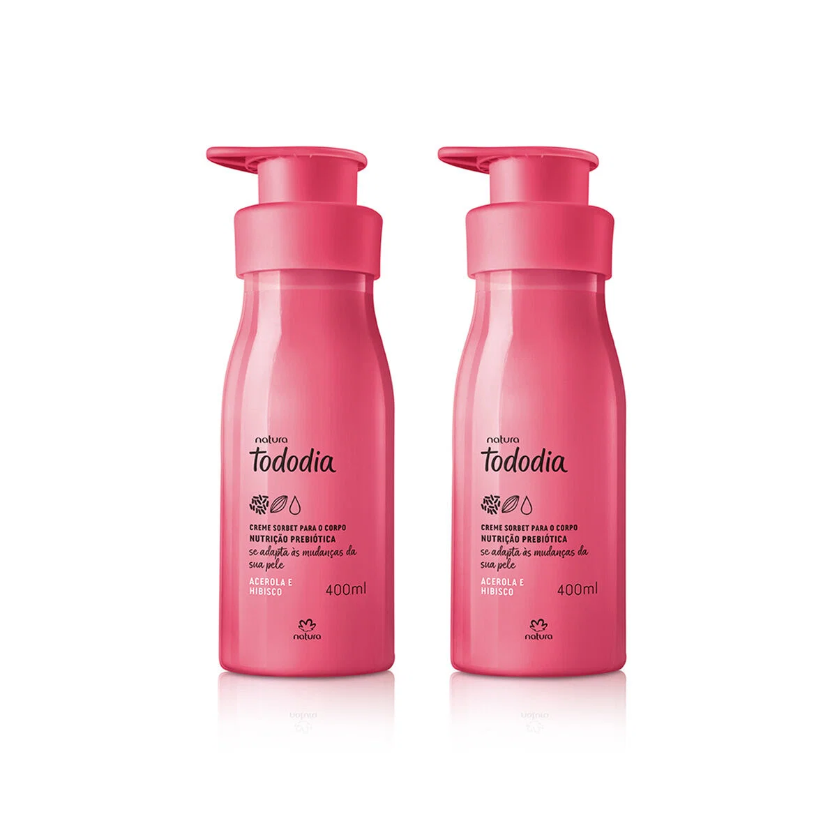 Kit Desodorante Nutritivo Tododia Acerola e Hibisco 2 produtos de 400 ml