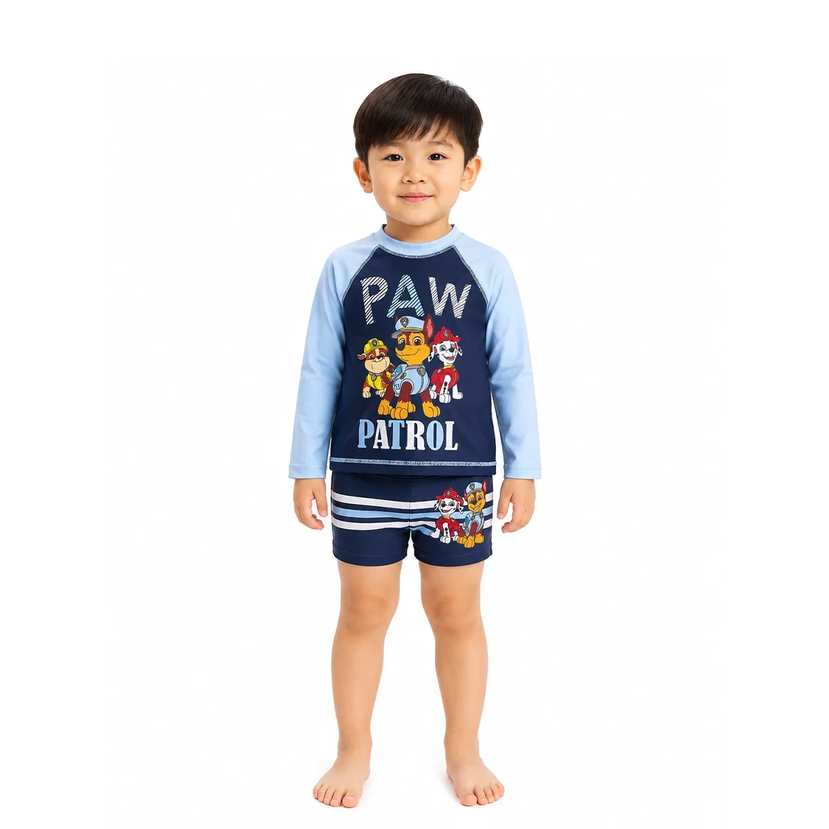 Conjunto Praia Toddler Patrulha Canina Lycra Proteção Uv 50+ Tip Top