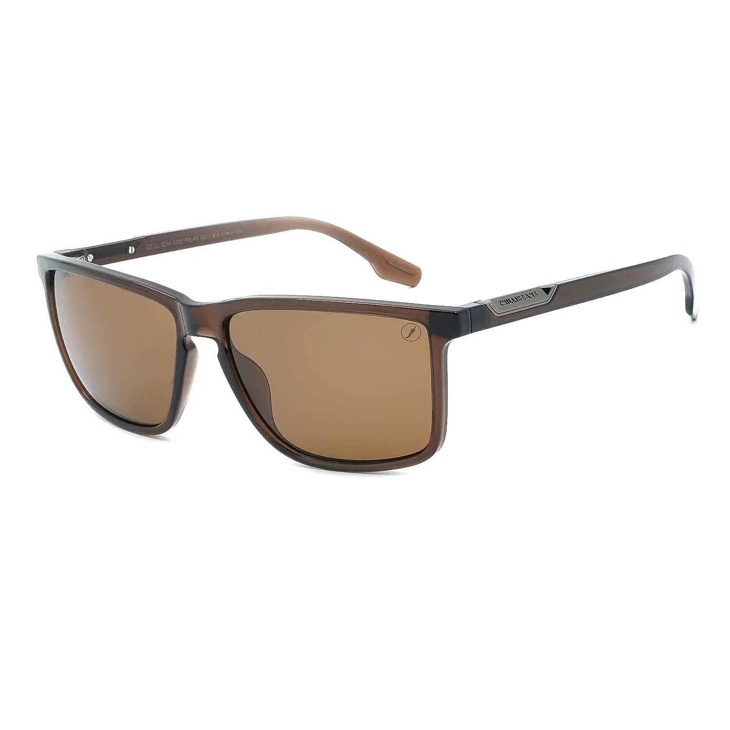 Óculos de Sol Masculino Chilli Beans Quadrado Polarizado Marrom — imagem 1