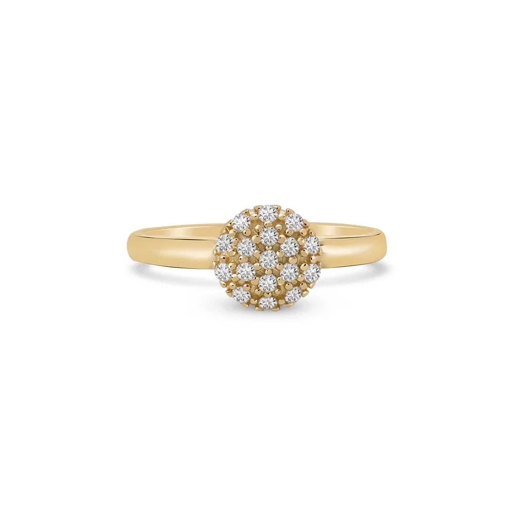 Anel Pavê em Ouro Amarelo 18k com Diamantes — imagem 1