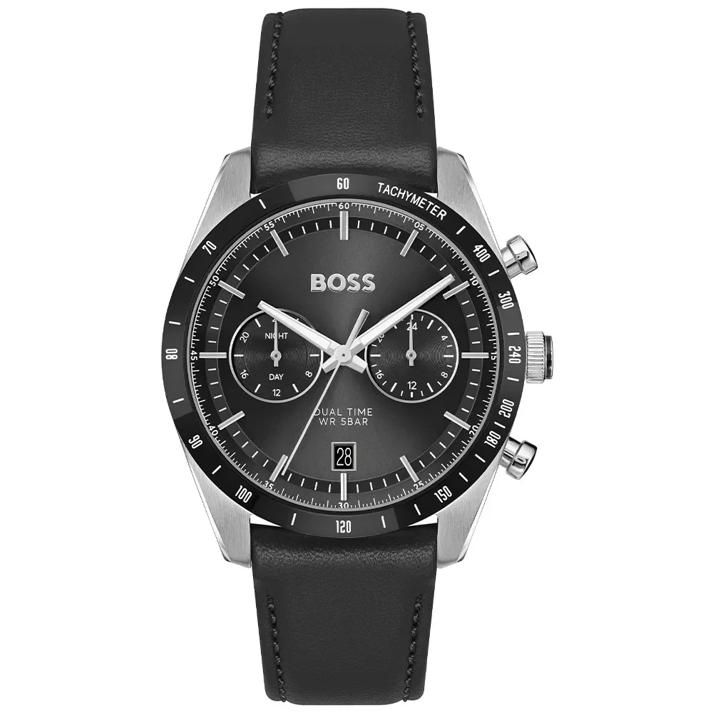 Relógio Hugo Boss Tourmaster Masculino em Couro Preto 1514284 — imagem 1