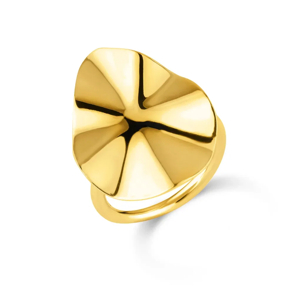 Anel Life Elegance Oval em Prata 925 com Banho de Ouro Amarelo 18k