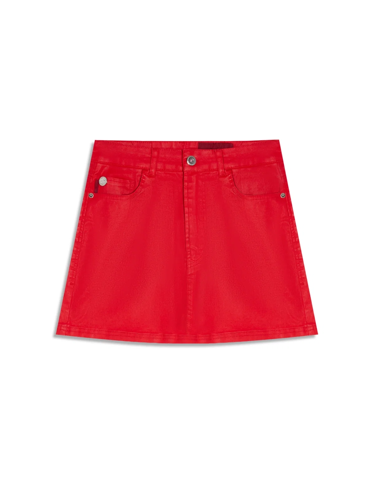 Saia Leather Denim Emma Vermelho