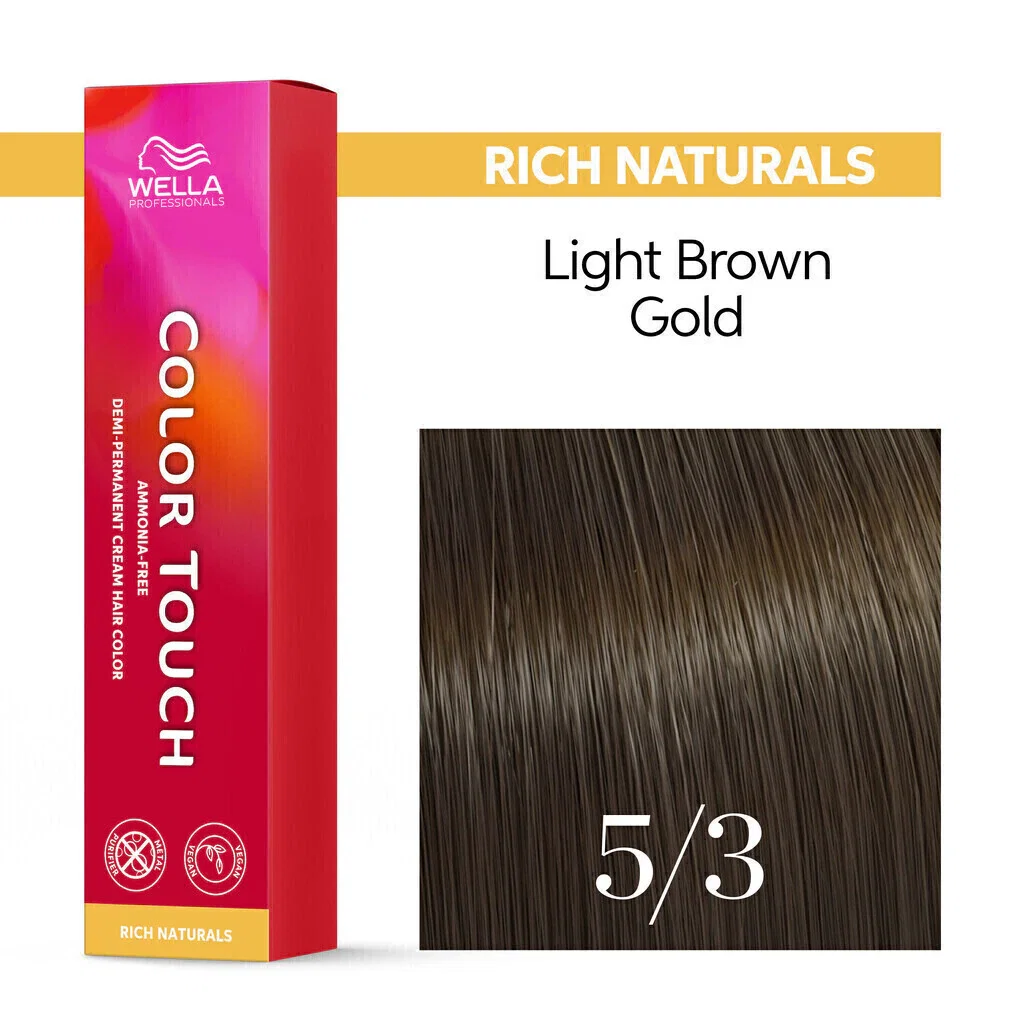 Tonalizante Wella Color Touch 5/3 Castanho Claro Dourado
