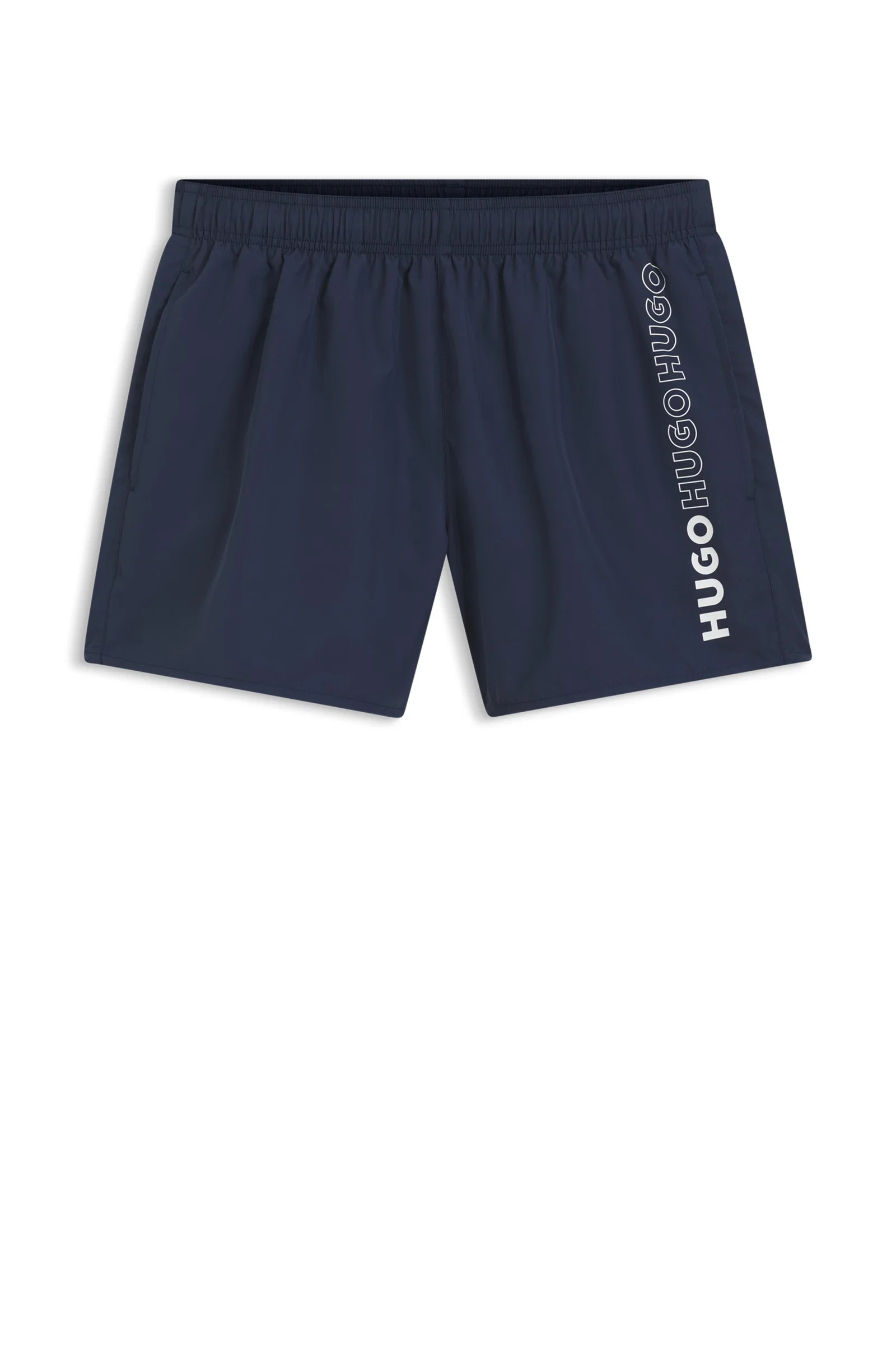 Shorts De Banho De Secagem Rápida Com Logos Verticais