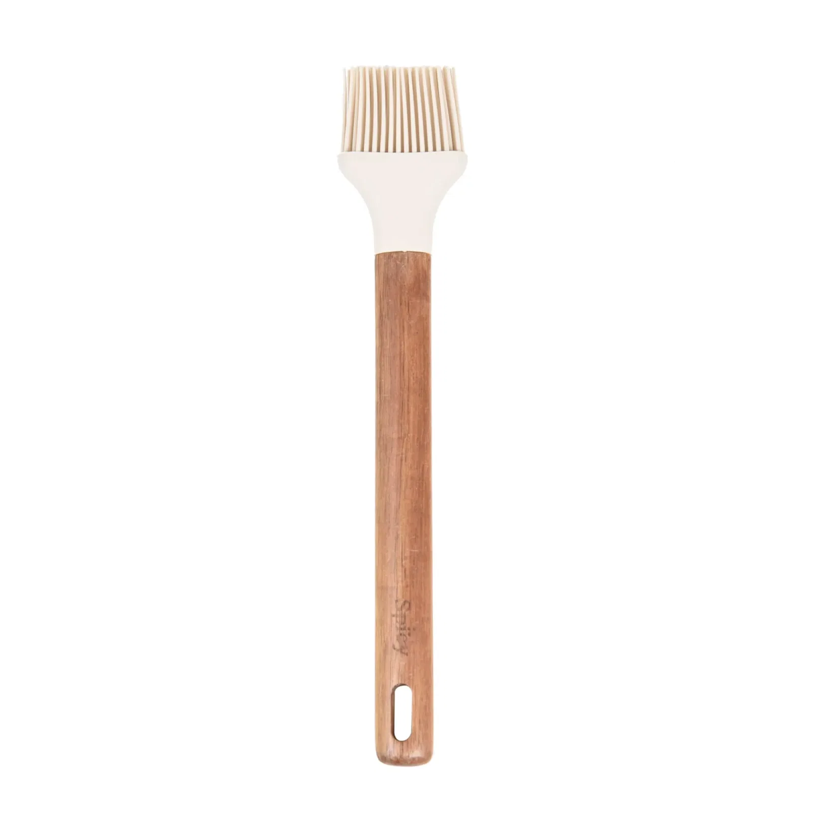 Pincel de Silicone com Cabo em Acácia Spicy Bege — imagem 1