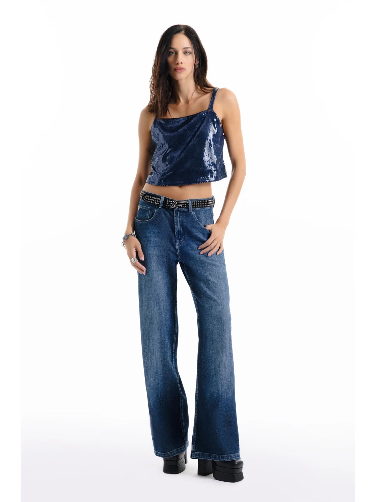 Calça Dark Indigo Elastic Lav.Escuro C/ Used