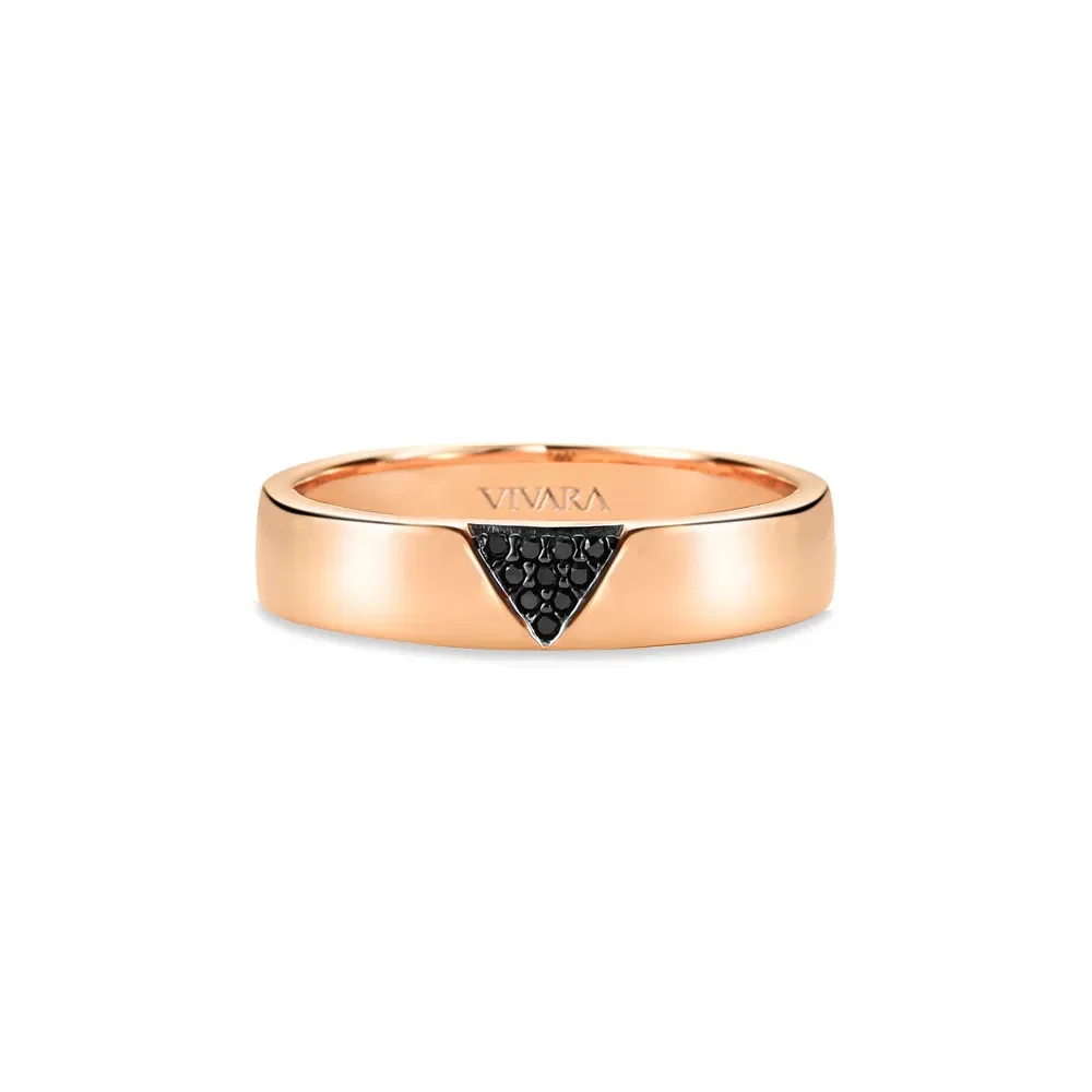 Anel Vivara em Ouro Vivara 18k com Diamantes Negros, 0,04ct 4,9mm