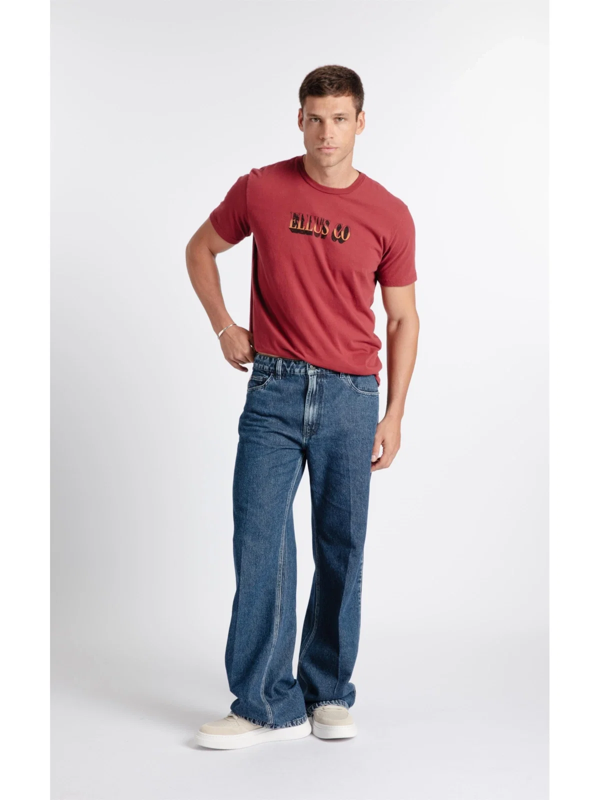 Calça Jeans Vintage Patte D'Eph Lav.Medio Total — imagem 1