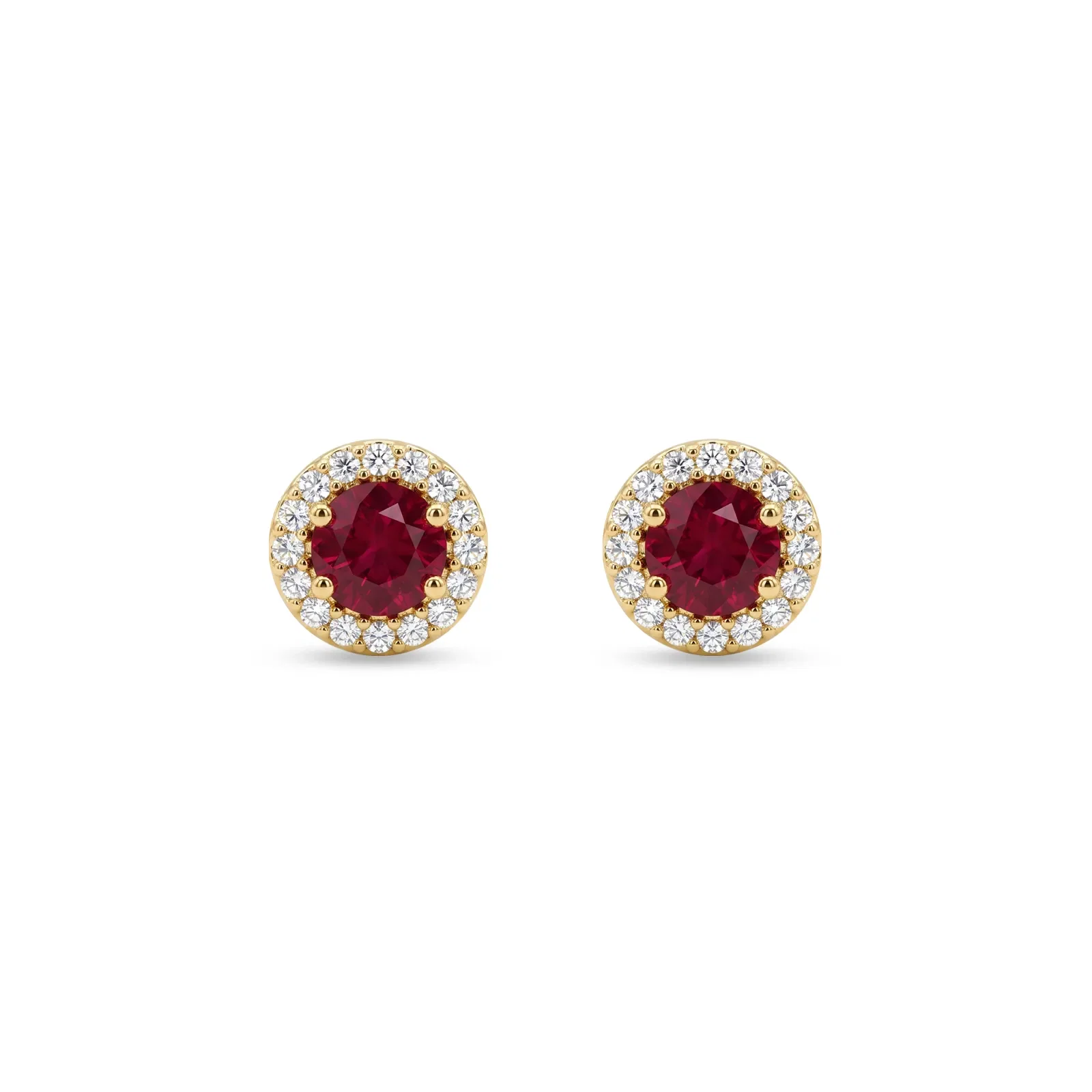 Brinco Classic Oriental em Ouro Amarelo 18k com Rubi e Diamantes — imagem 1