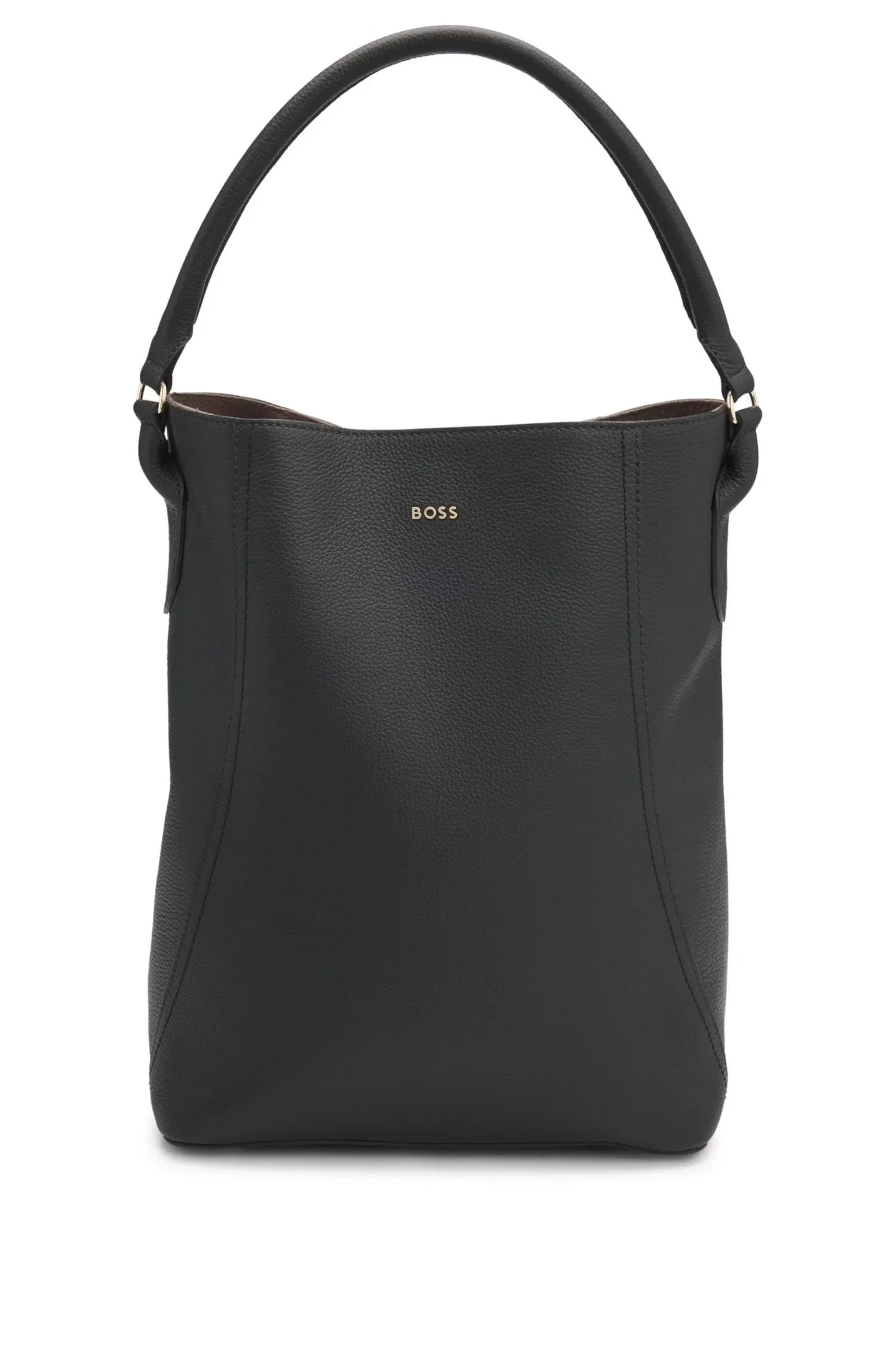 Bolsa Bucket Em Couro Granulado