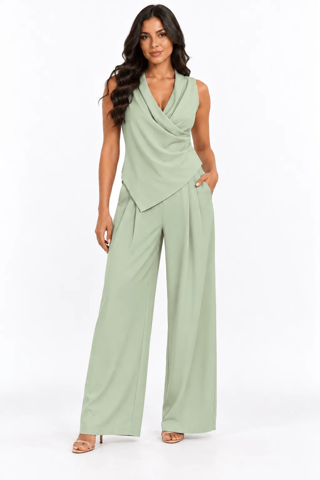 Blusa Alfaiataria Detalhe Transpasse - Verde