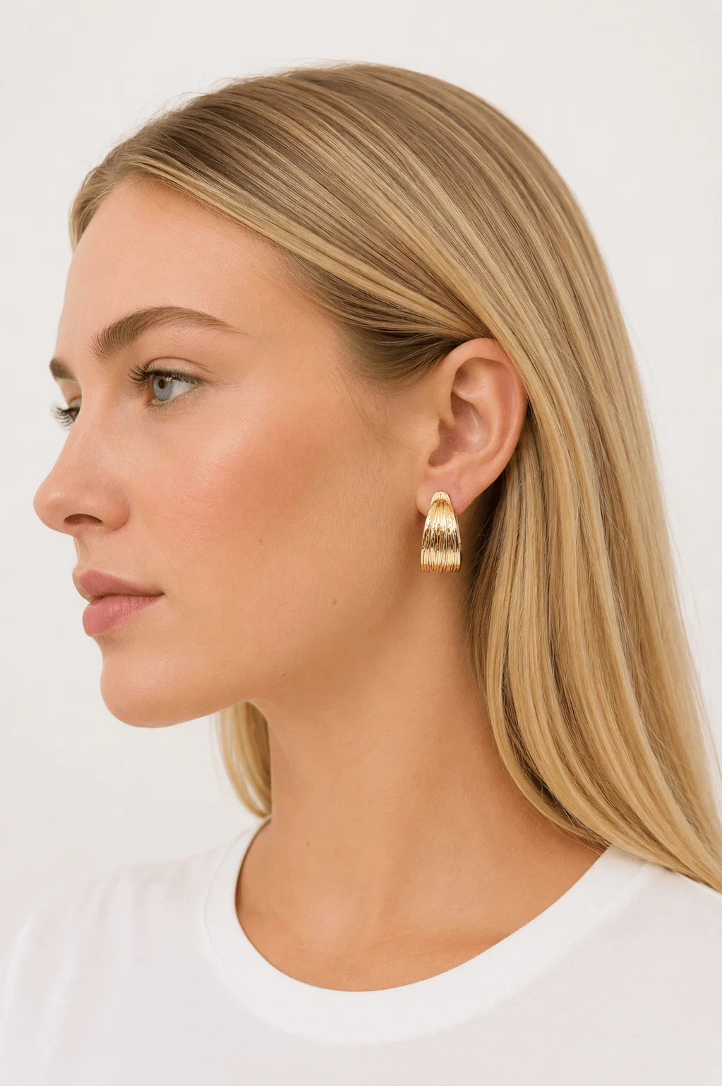 Brinco Argola Listrada - Dourado