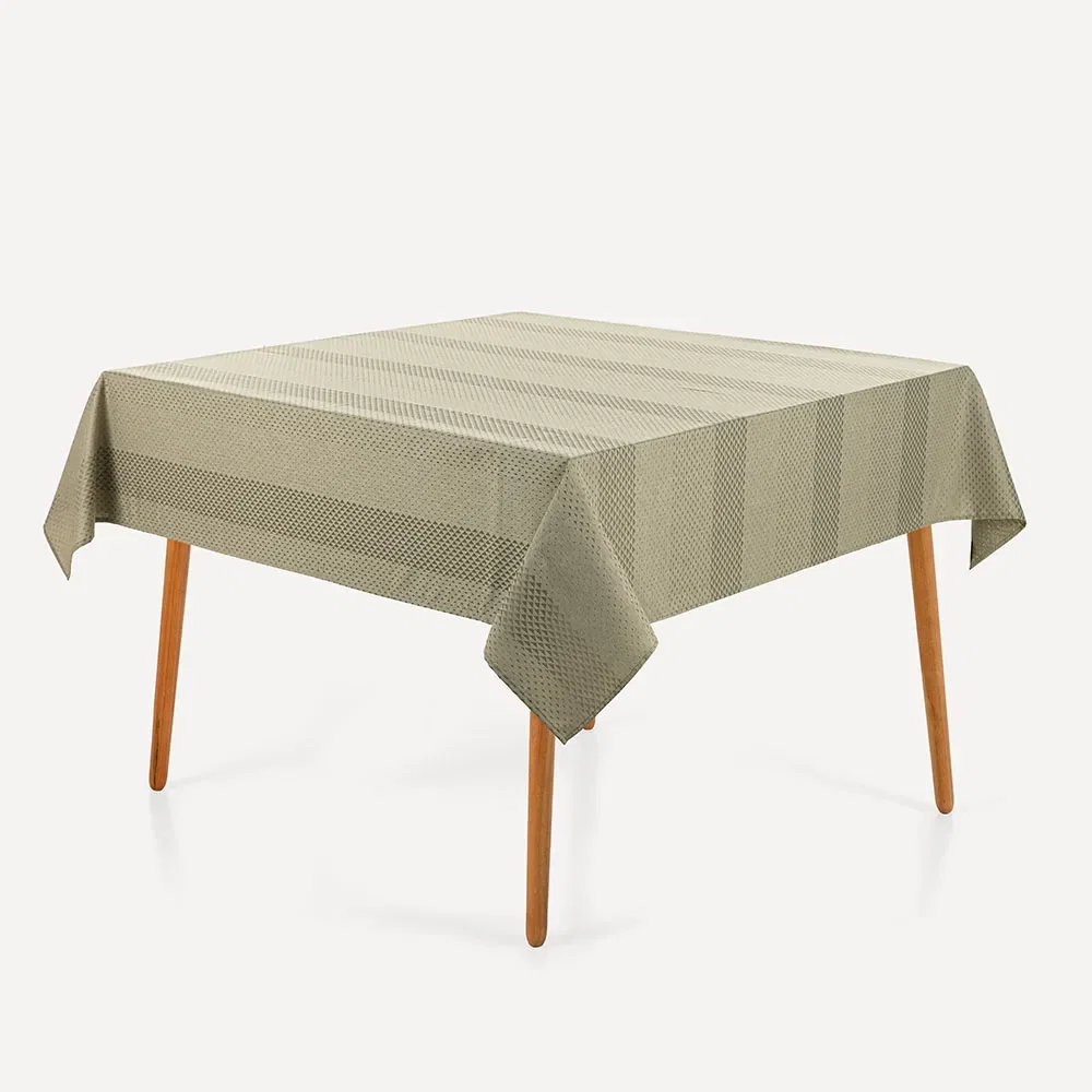 Toalha de Mesa Quadrada 6 Lugares Oslo Castor 1,80mx1,80m