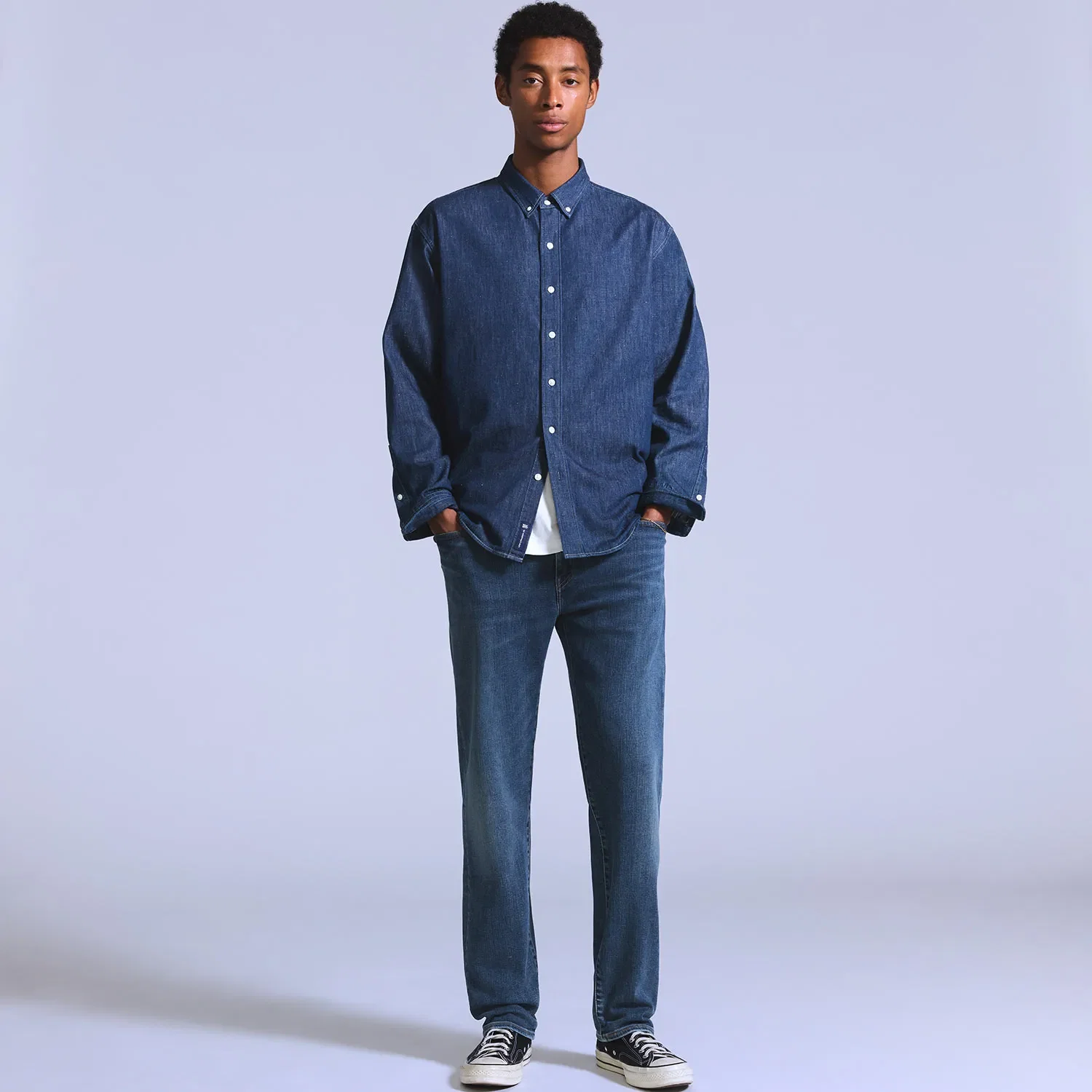 Calça Jeans Levi's® Blue Tab 502® Taper Lavagem Média — imagem 1
