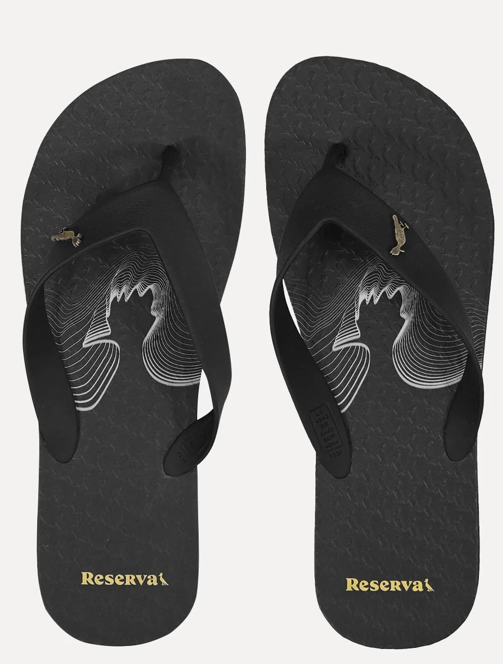 Chinelo Reserva Masculino Pica-Pau Waves Preto