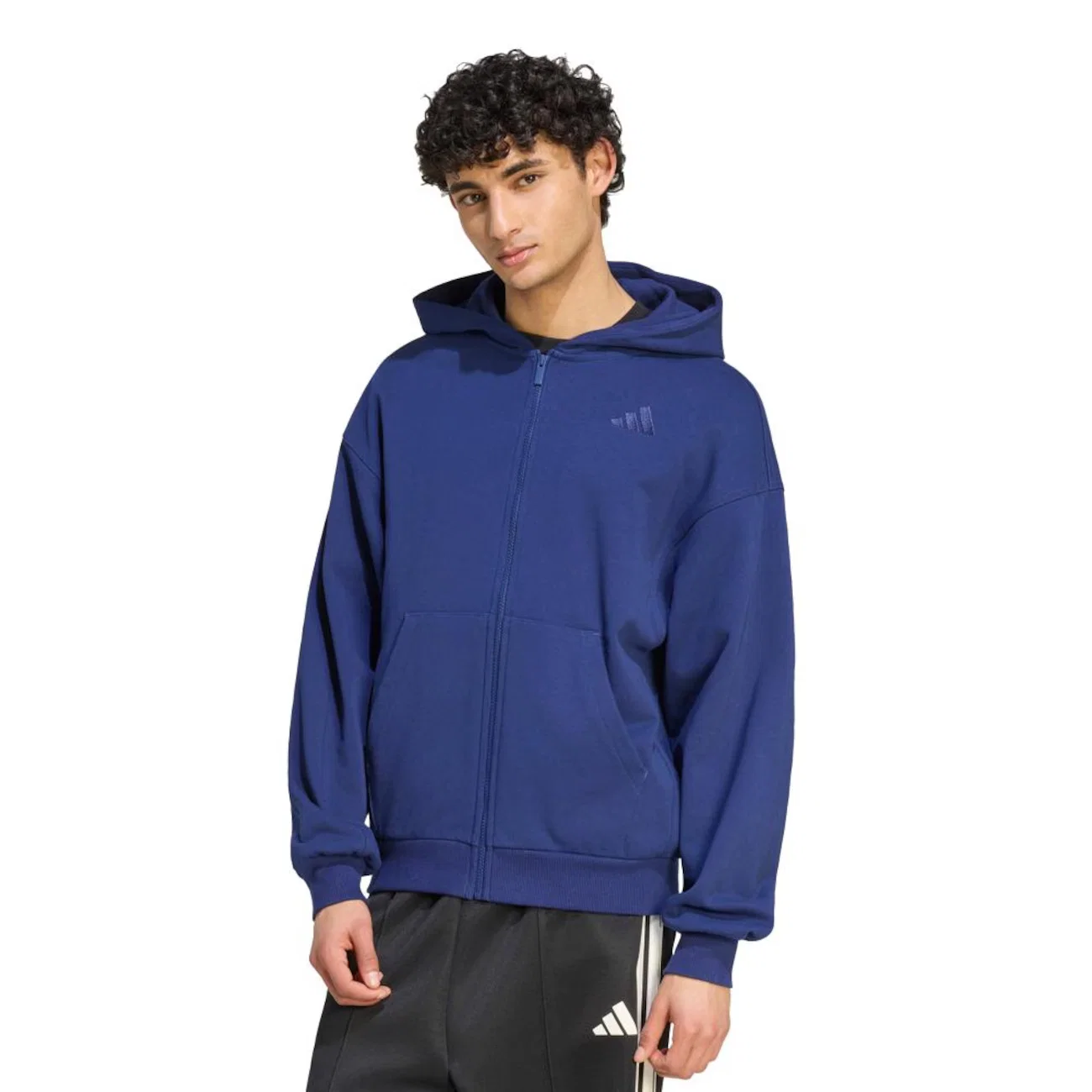 Blusão de Moletom com Capuz Uniforme Adidas Logo Pequeno Adidas Masculino — imagem 1