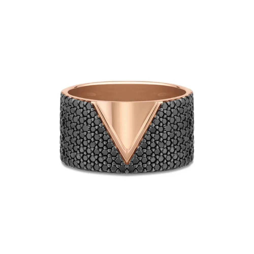 Anel Vivara em Ouro Vivara 18k com Diamantes Negros