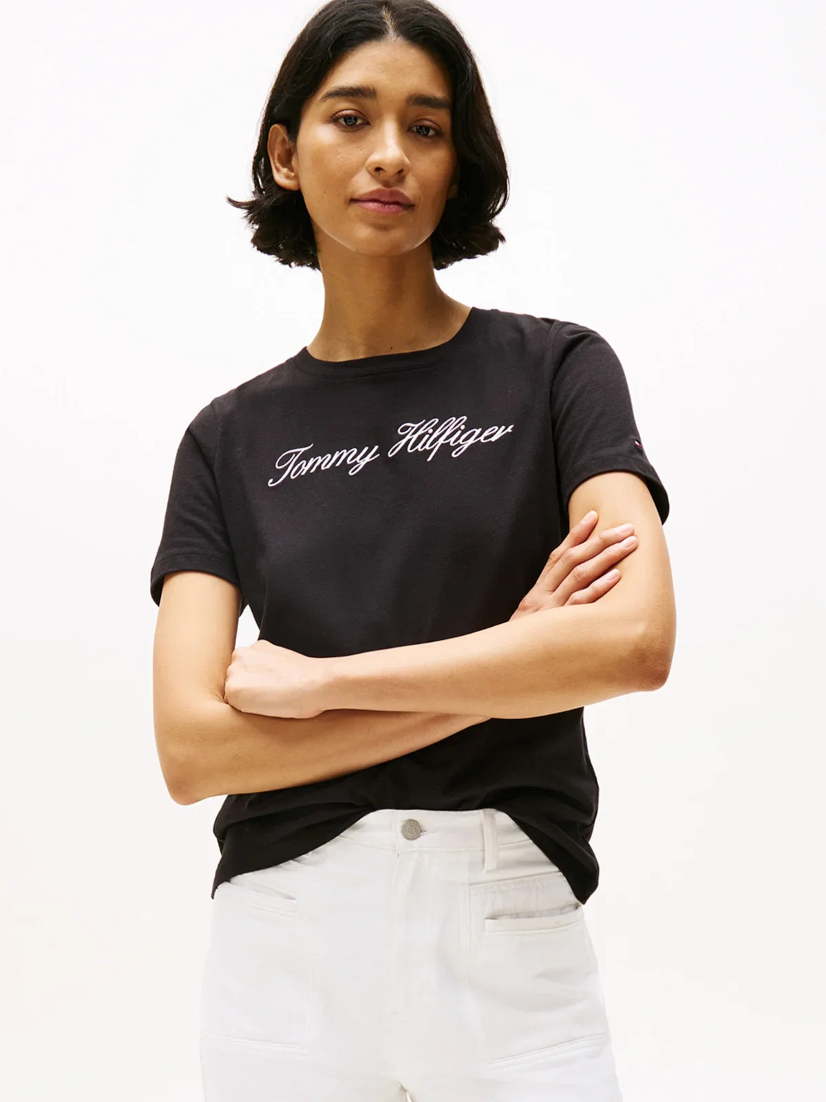 Camiseta TOMMY HILFIGER Logo Cursivo — imagem 1