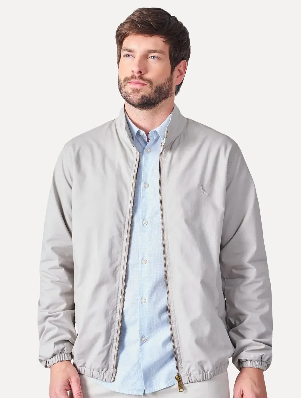 Jaqueta Reserva Masculina Casual Sarja Cinza