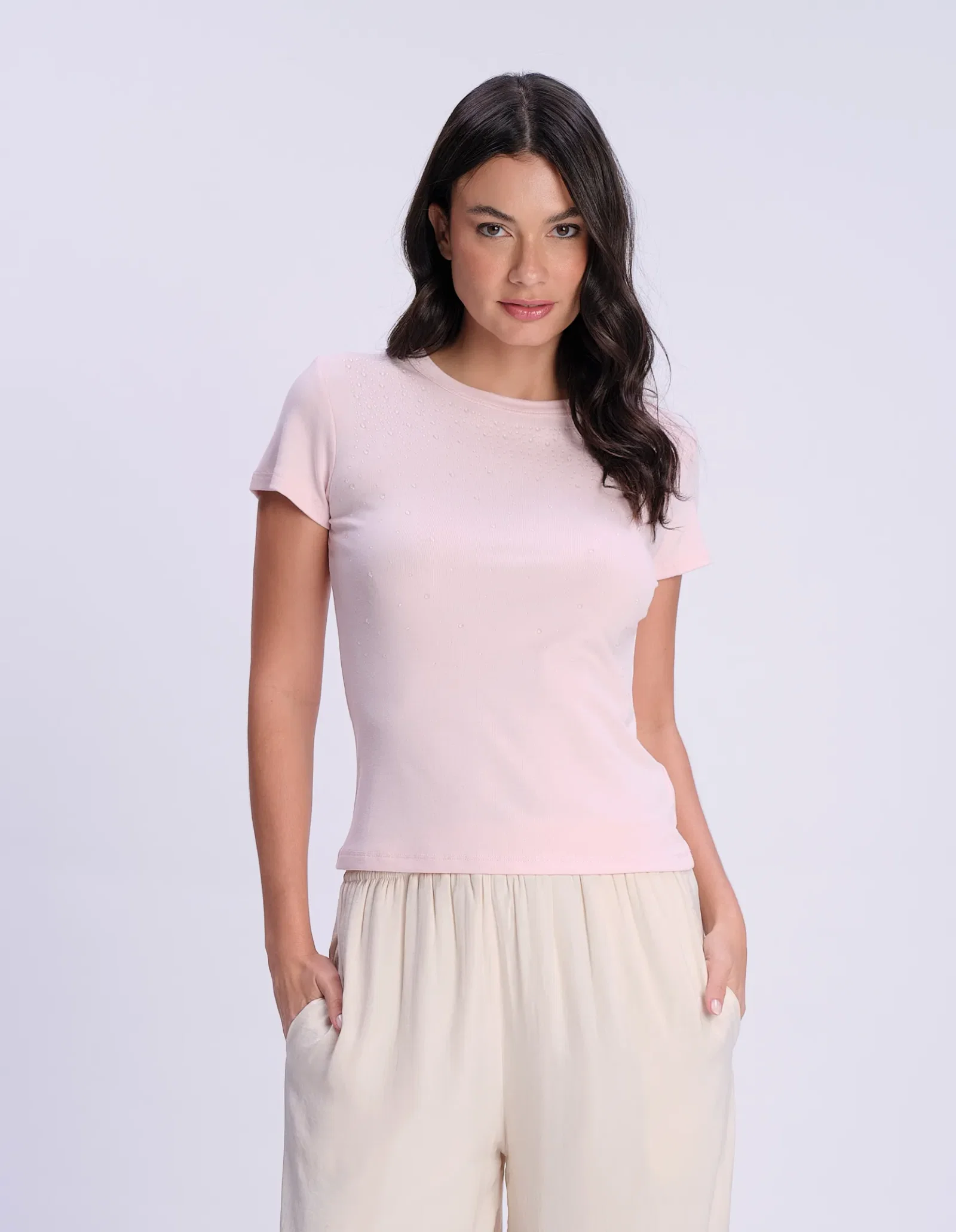 Blusa Decote Canoa - Rosa