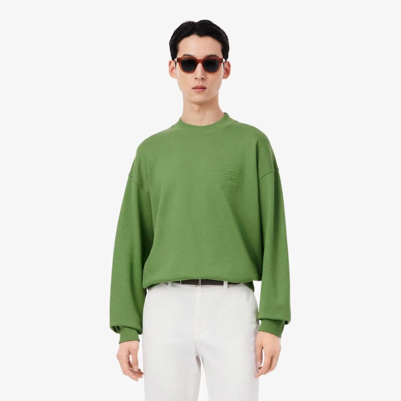 Blusão Moletom Bordado em Moletom Fleece Lacoste Masculino — imagem 1