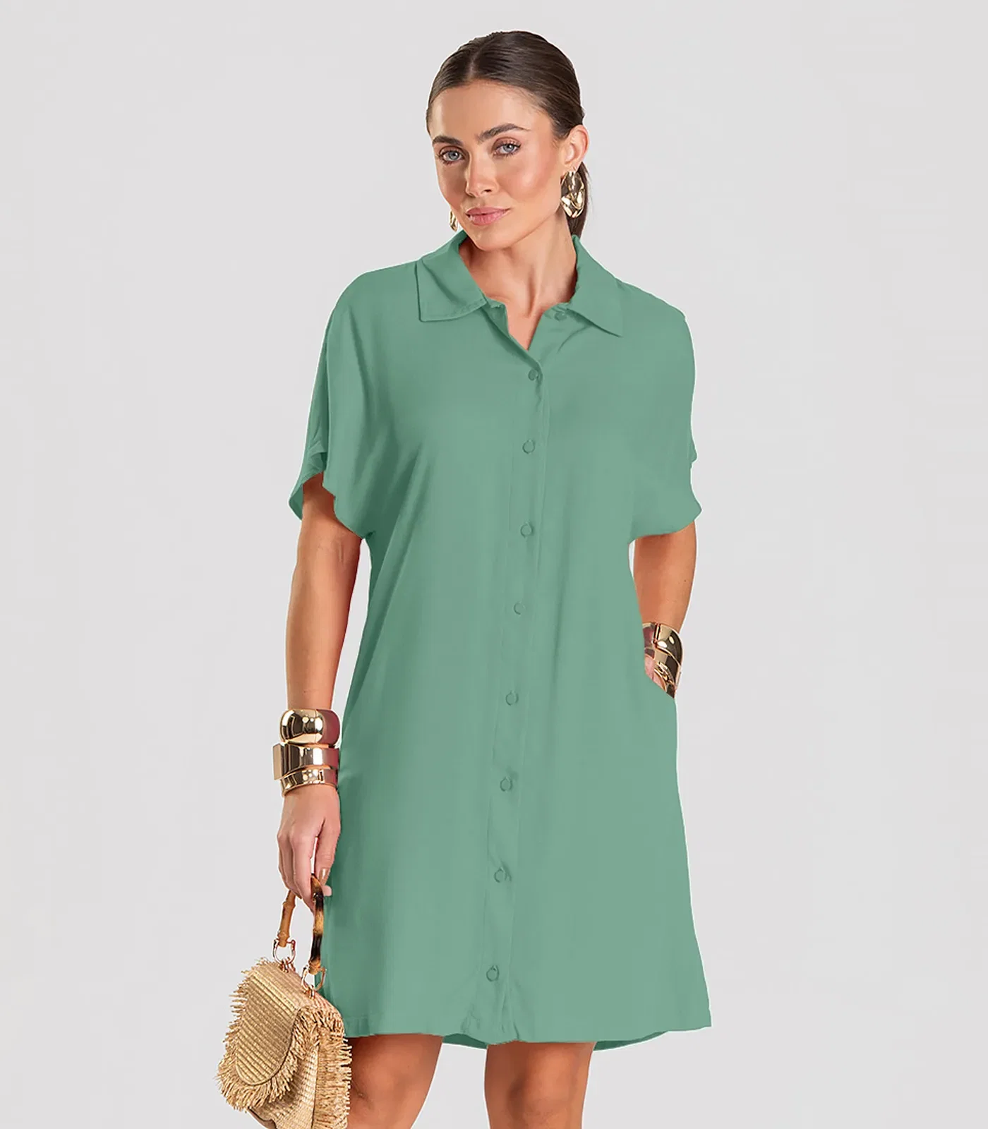 Vestido Feminino Chemise Dianna Verde