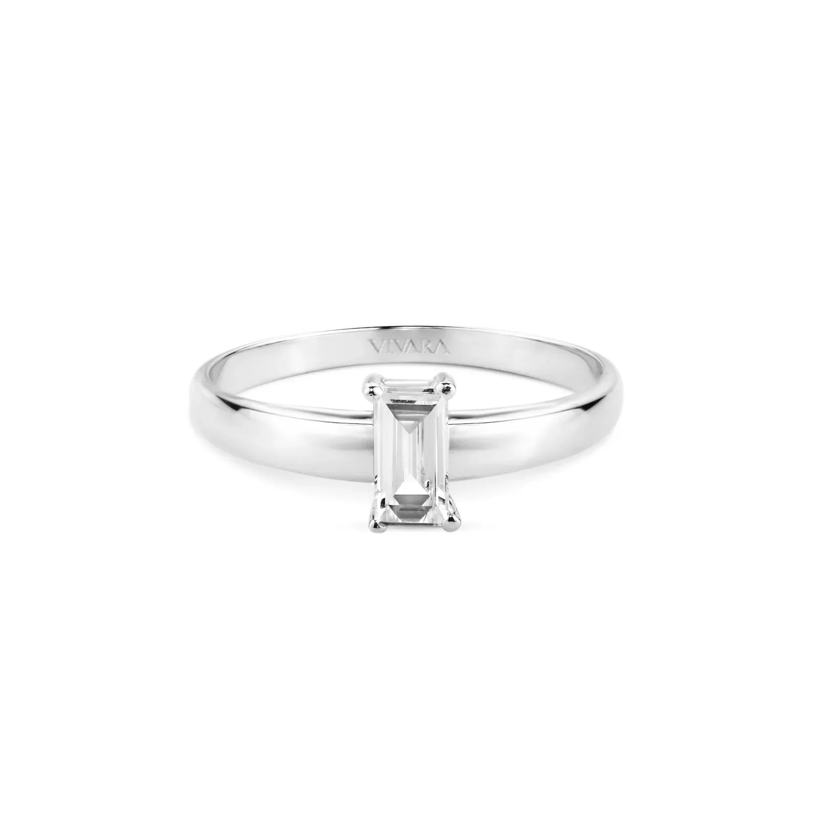 Anel Solitário em Ouro Branco 18k com 0,25ct de Diamante