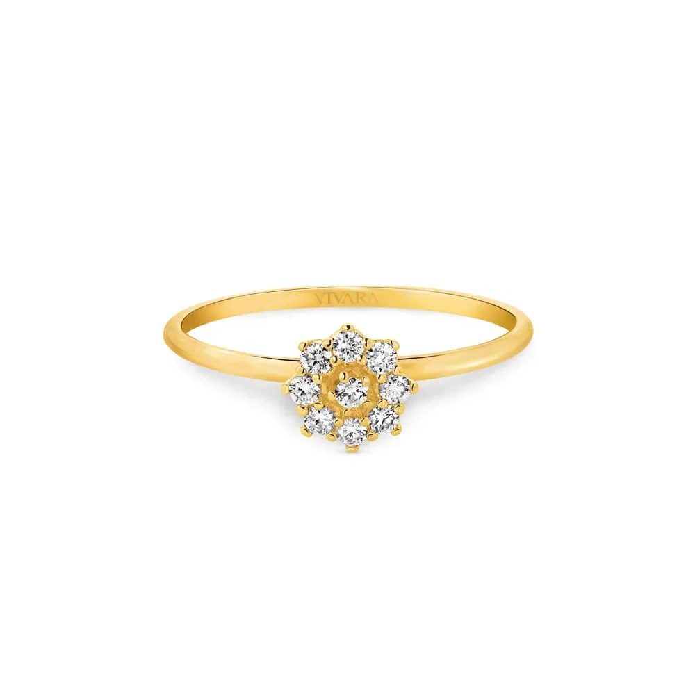 Anel Pavê em Ouro Amarelo 18k com Diamantes — imagem 1