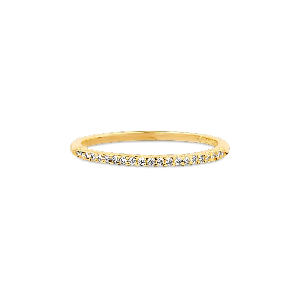 Meia Aliança Eternity em Ouro Amarelo 18k com Diamantes 0,08 ct — imagem 1