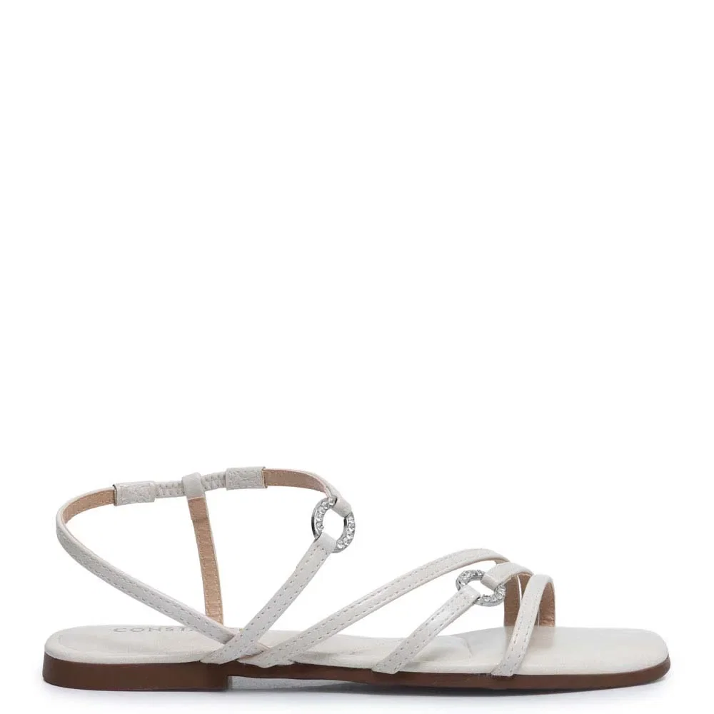 Rasteira Off White Elo Strass