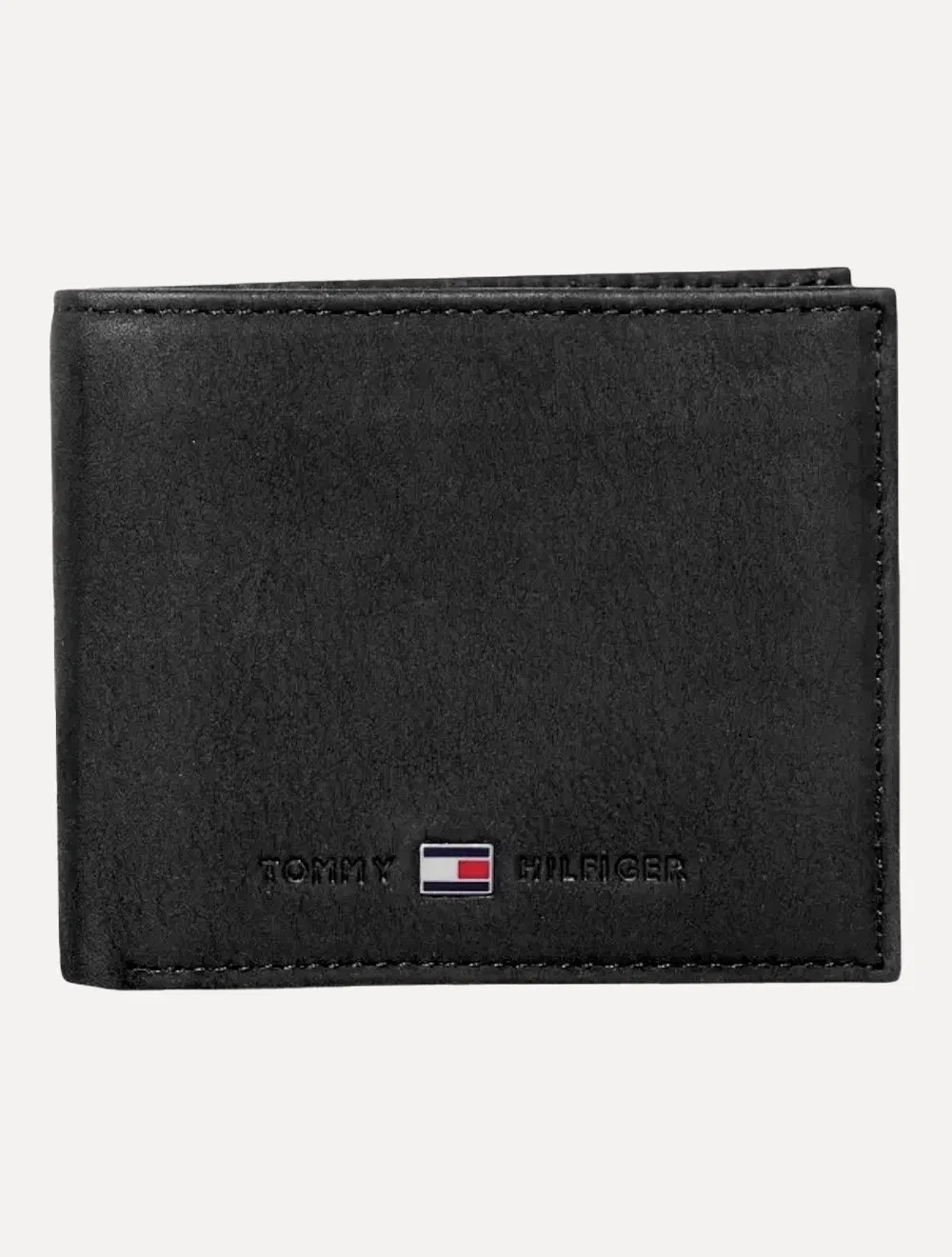 Carteira Tommy Hilfiger Masculina Couro Johnson Mini CC Wallet Preta