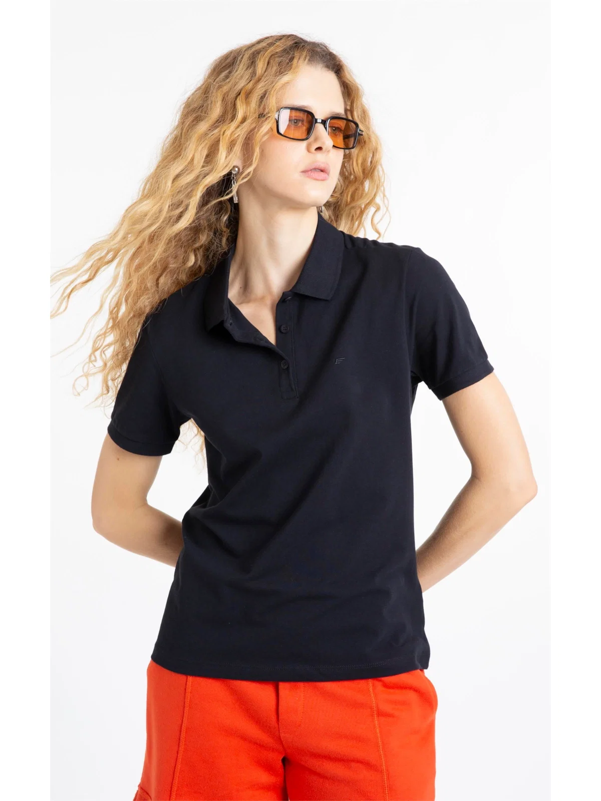 Blusa Ellus Easa Polo Piquet Preto — imagem 1