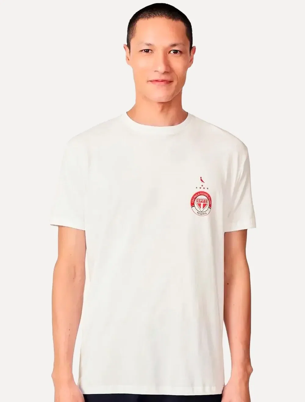 Camiseta Reserva Masculina São Paulo FC Mini Chest Off White
