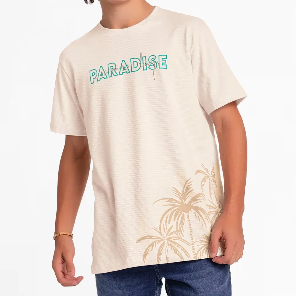 Camiseta malha favo paradise
