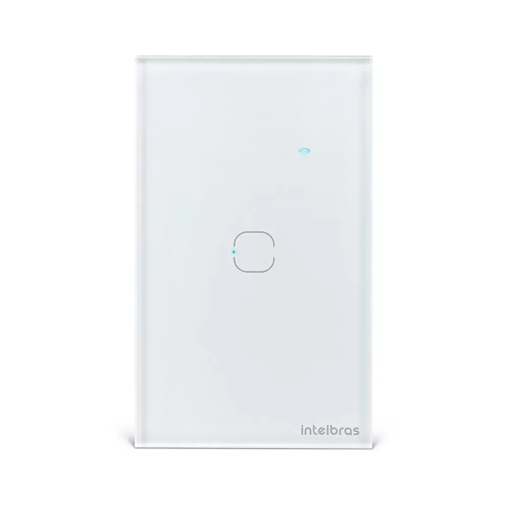 Interruptor Inteligente Wi-Fi Touch 1 tecla Branco EIW 1001 Intelbras