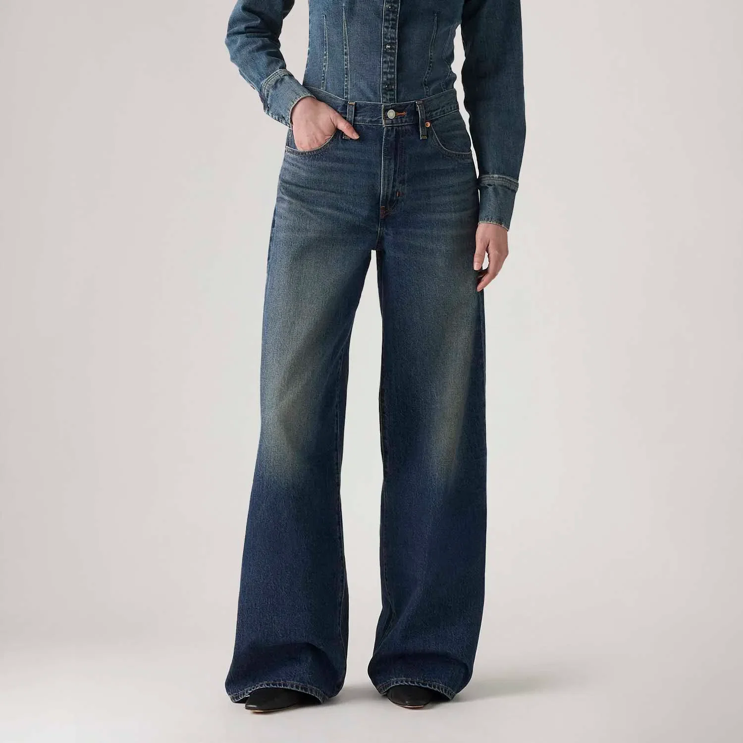 Calça Jeans Levi's® XL Straight Lavagem Escura