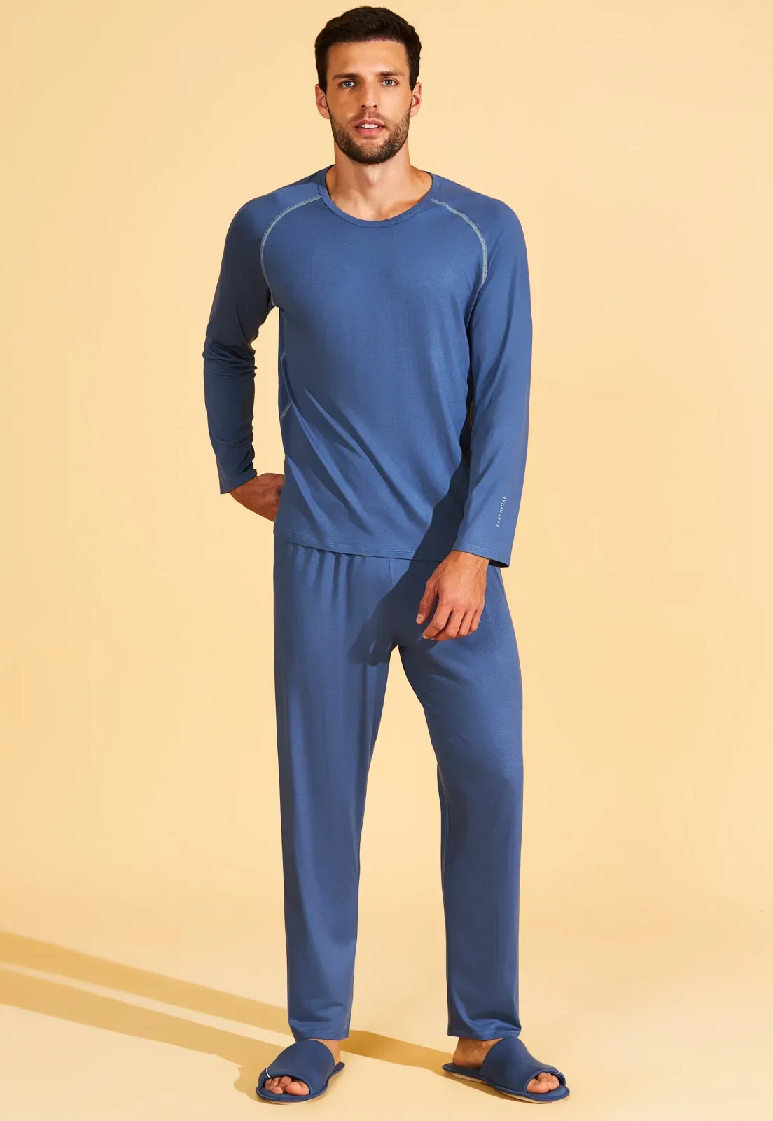 Pijama Longo De Viscose Stretch Recco
