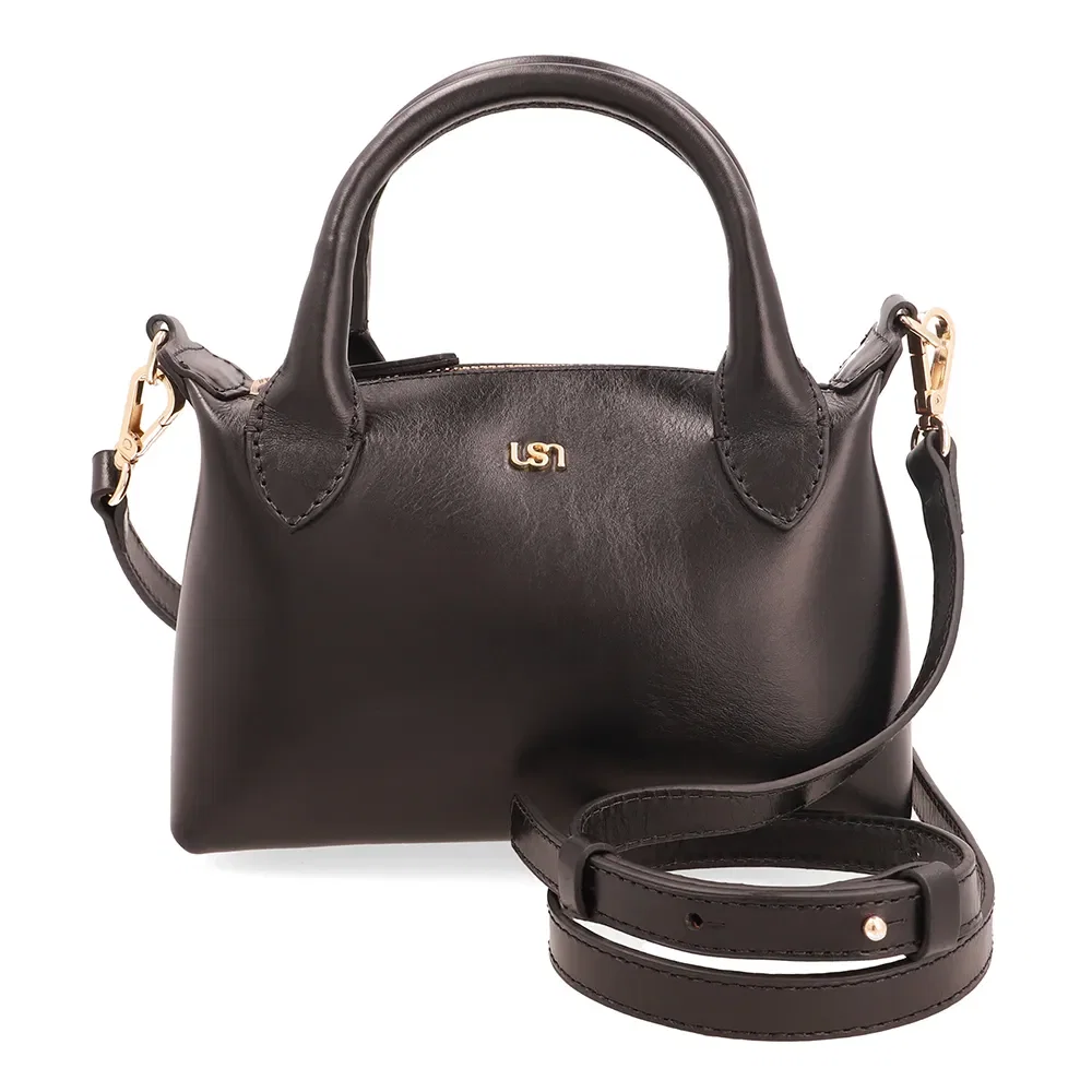 Bolsa Tote Couro Preta Básica
