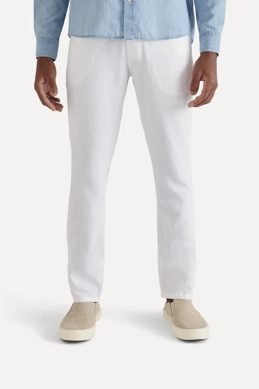 Calça 5 Pockets De Linho