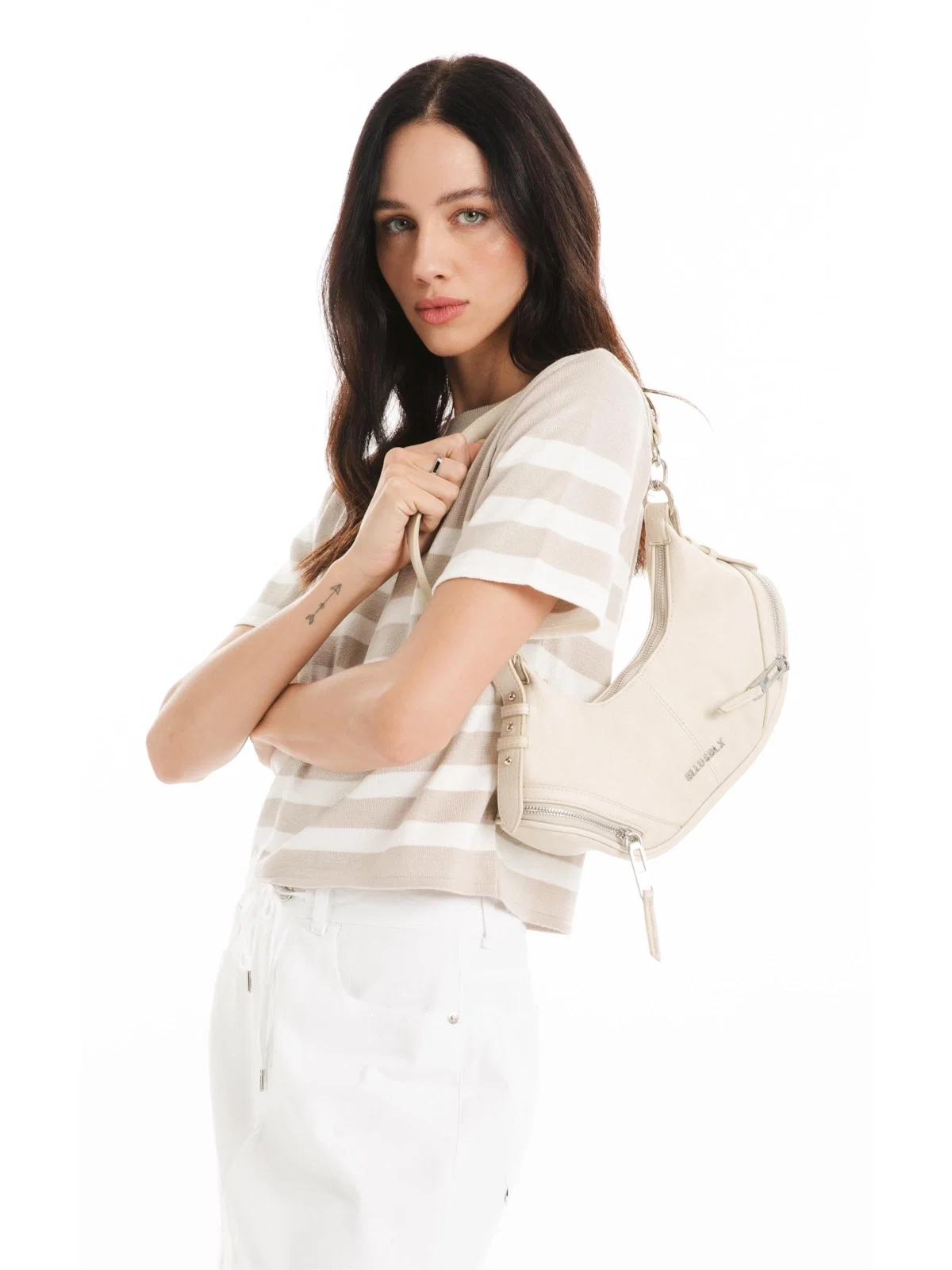 Bolsa Hobo Bag Melina Ellus Off White