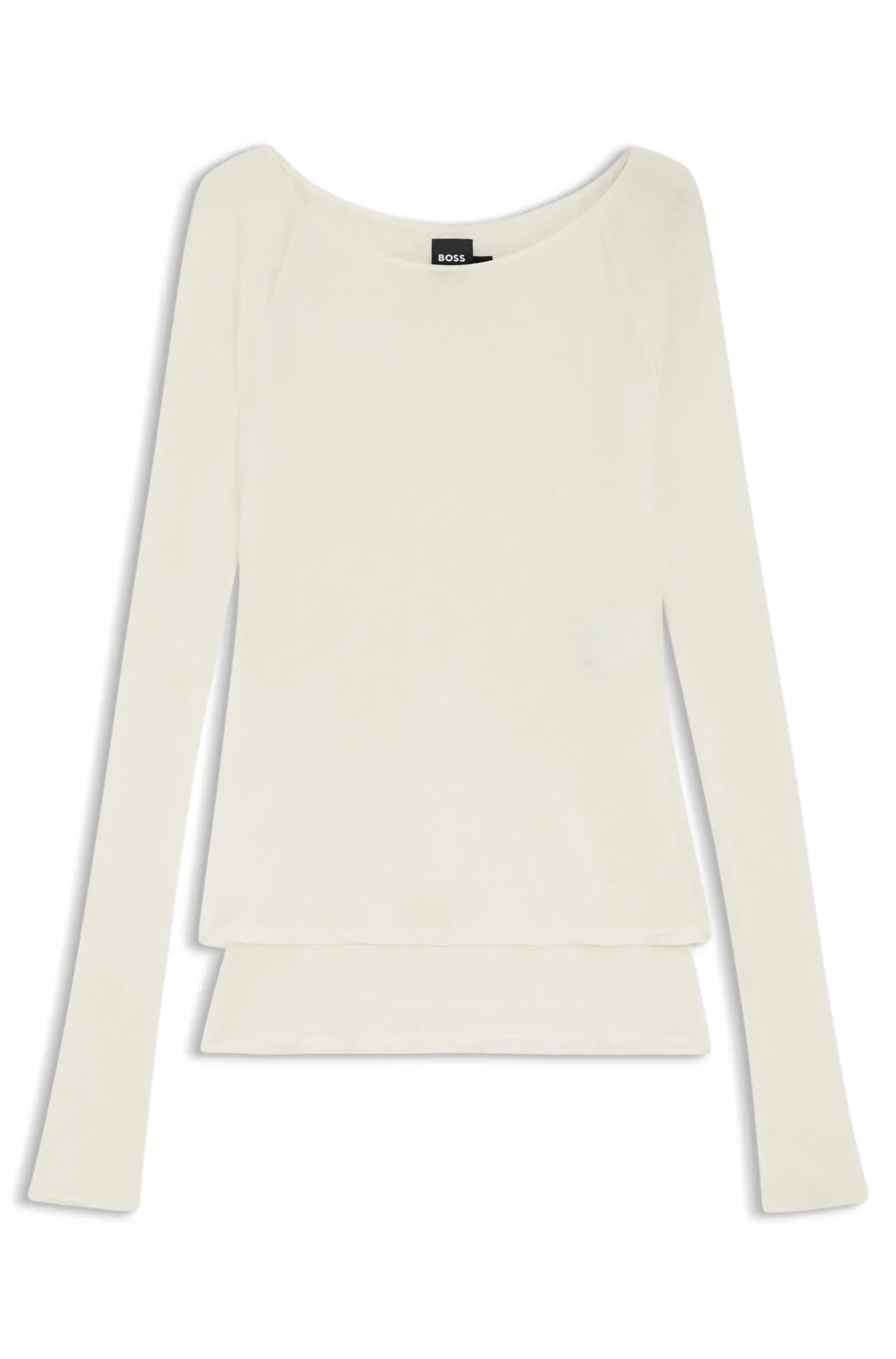 Top Em Jersey Transparente De Camada Dupla