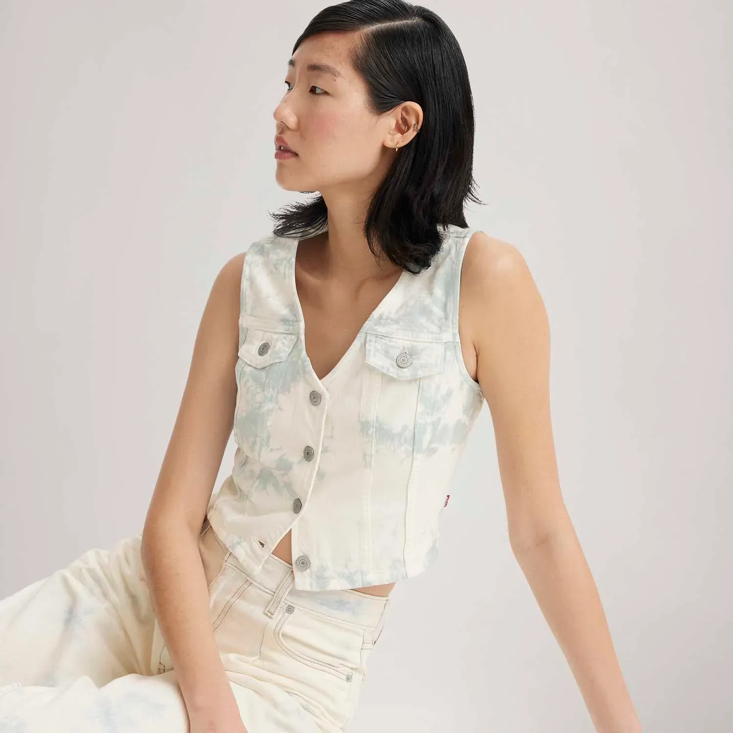 Blusa Levi's® Bella Corset Lavagem Clara Estampada — imagem 1