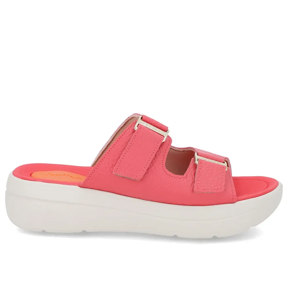 Tamanco Salto Plataforma Couro Vermelho Fivela — imagem 1