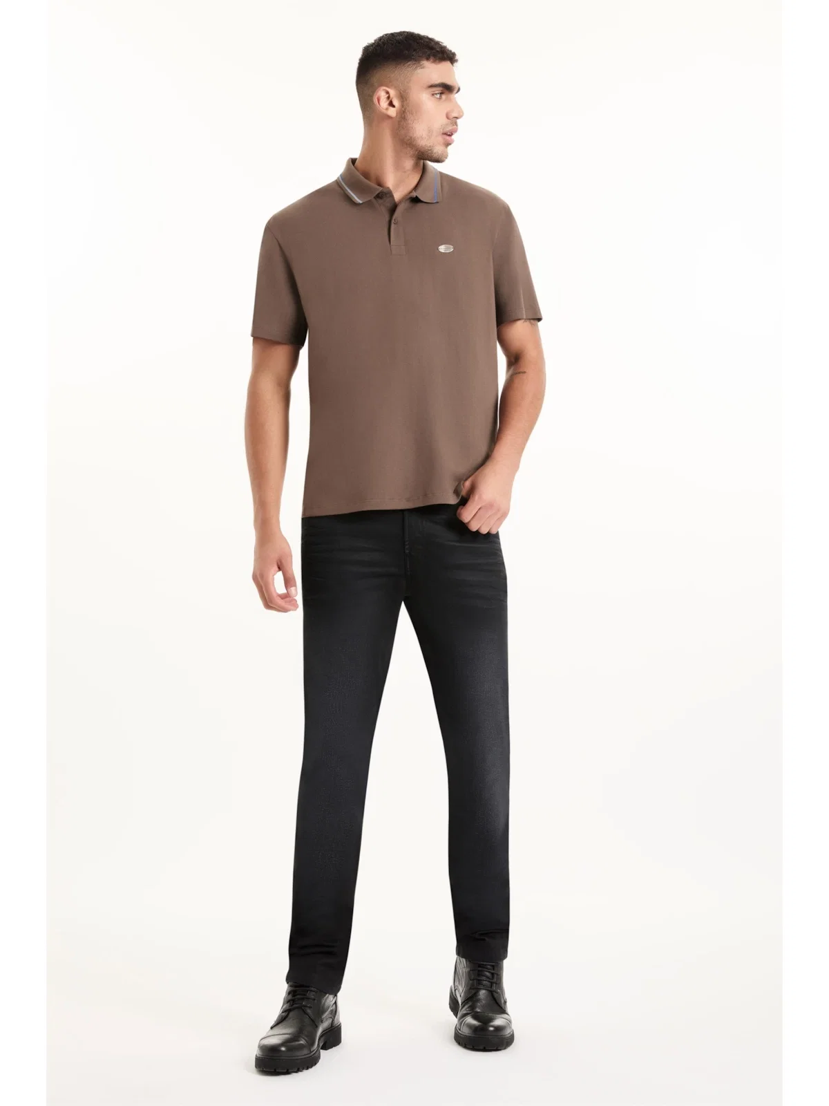 Polo Piquet Metal Ellus Classic Mc Castor — imagem 1