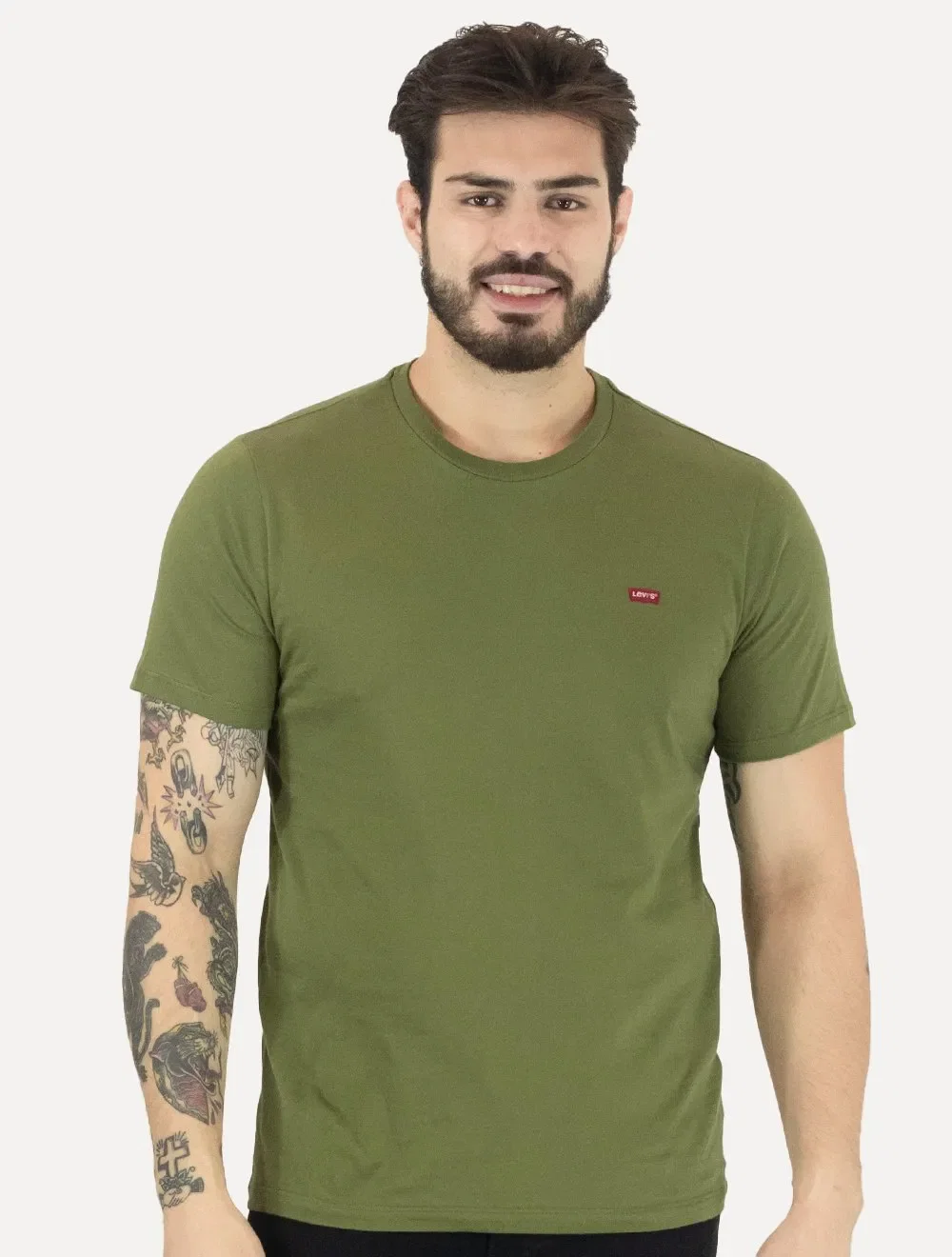 Camiseta Levis Masculina Classic SS Original HM Verde Militar — imagem 1