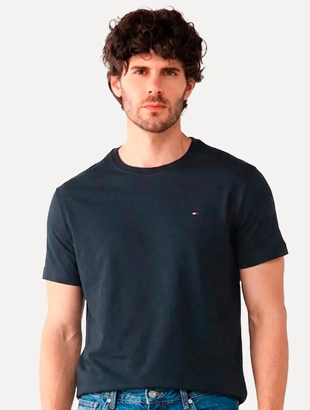 Camiseta Tommy Hilfiger Masculina Essential Cotton Tee Azul Marinho — imagem 1