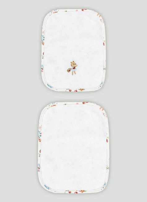 Kit de 2 Toalhas de Boca Comfy em Suedine Atoalhado de Urso (Branco) Up Baby