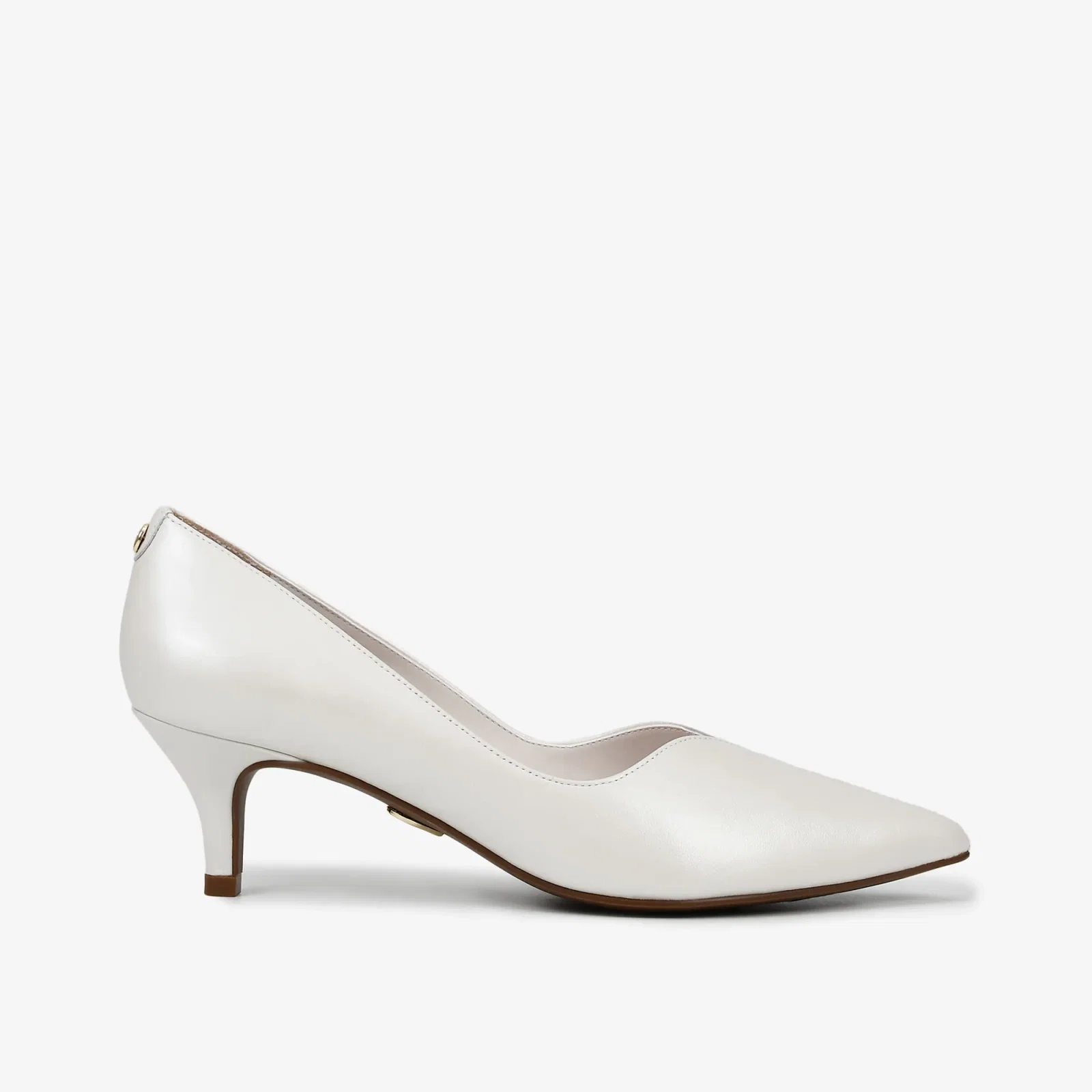 Scarpin Branco Say Yes Couro Acetinado — imagem 1