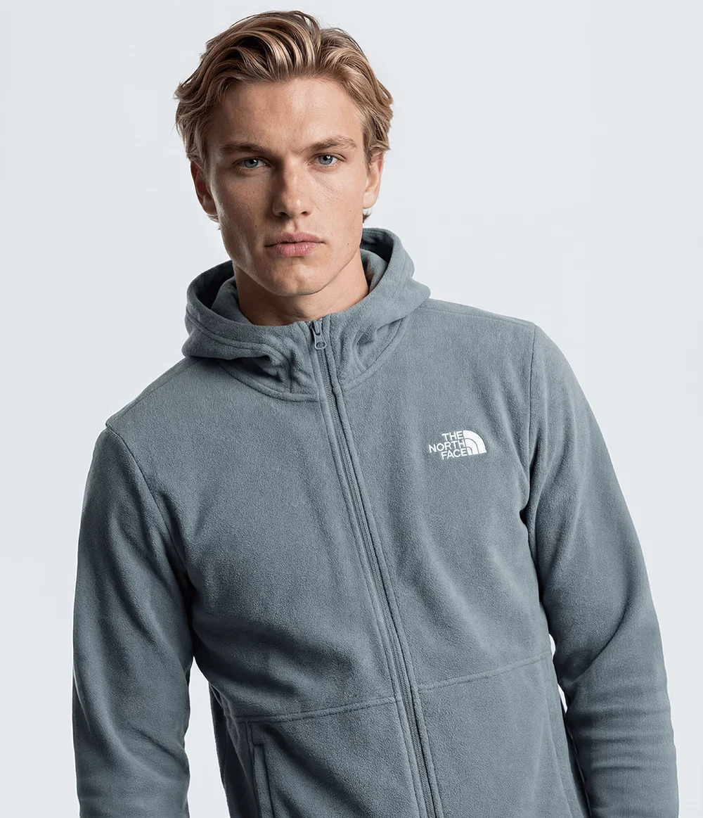 Fleece Masculino Glacier Full Zip Hoodie Smoked Pearl